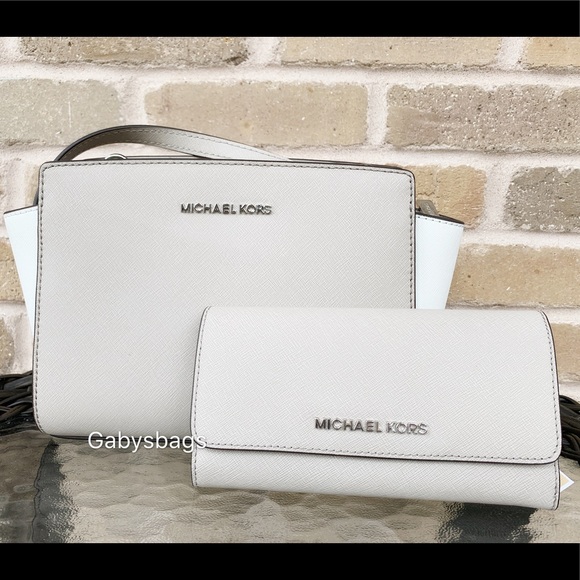 ‼️SALE‼️ Michael kors crossbody Wallet Bundle Gray - Picture 2 of 8